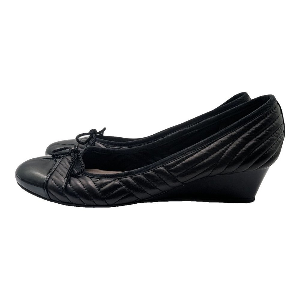 Paul Mayer Attitudes Womens Black Nuba Quilted Leather Shoes Size 10B